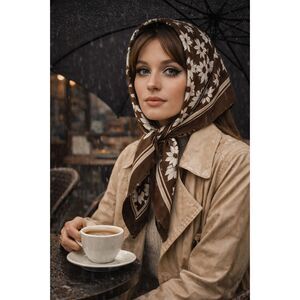 Vintage Floral Rain Scarf by Totes Neck Scarf Retro Mod Daisy Print